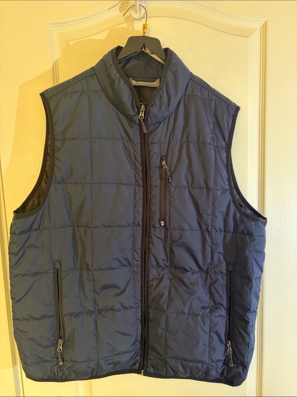 Free Country Navy Blue Quilted Puffer Vest